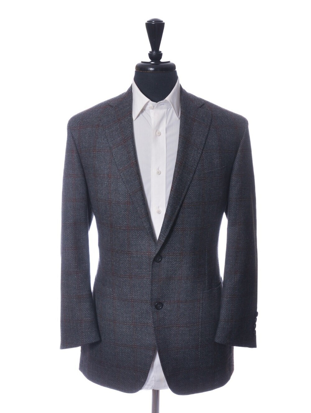 Canali Kei Grey Check Blazer 44S 27424